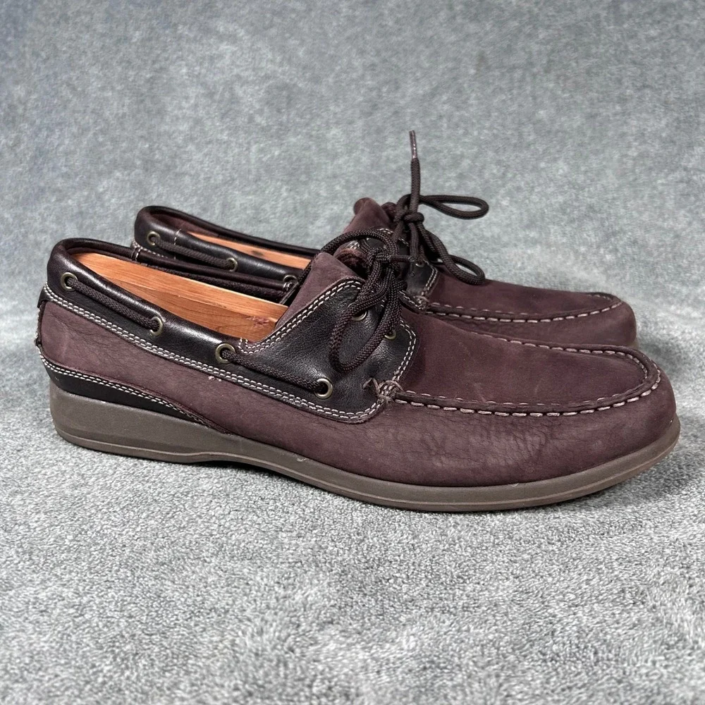 Nunn Bush Boat Shoes Leathe Brown Leather Comfort Gel 3.0 Mens 10.5 M